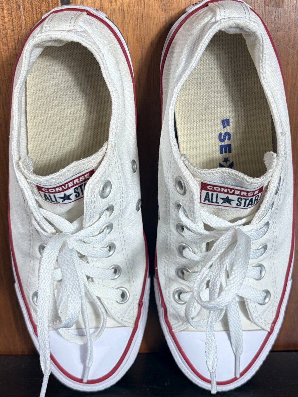 Converse Chuck Taylor All Star White Low Top Lace Up Sneakers 6M 8W - GUC - Picture 7 of 8